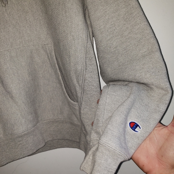 Marled Light Grey - •Champion•| Hooded Pullover - Picture 6 of 8